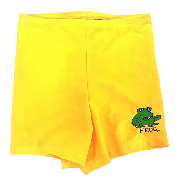 ozi varmints swim shorts with a frog design print - yellow