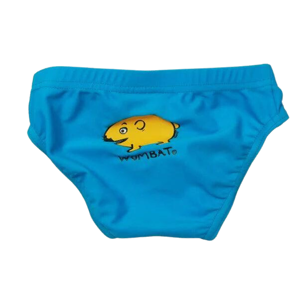 ozi varmints boys racer with a wombat design print - aqua