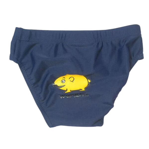 ozi varmints boys racer with a wombat design print - navy