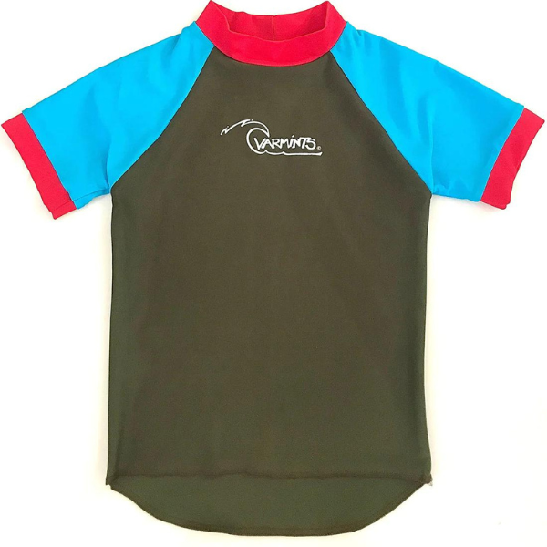 ozi varmints short sleeve rash vest - khaki